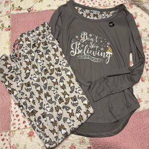 Gray and White Pajama Set